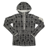 COLUMBIA Geometric Womens Black Hoodie Full Zip S