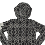 COLUMBIA Geometric Womens Black Hoodie Full Zip S