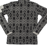 COLUMBIA Geometric Womens Black Hoodie Full Zip S