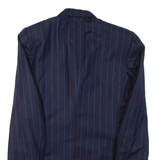 Mens Blazer Jacket Blue Striped L