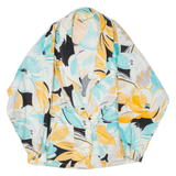 Lightweight Womens Blazer Jacket Blue Floral L