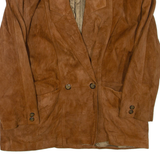 Mens Jacket Brown Faux Leather L