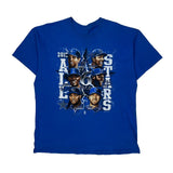 All-Stars Mlb Graphic T-Shirt - Large Blue Cotton