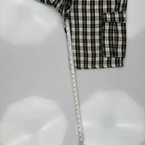 American Eagle Checked Cargo Shorts - 34W 10L Black & White Cotton