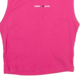 TOMMY JEANS Womens Vest Pink Sleeveless XXS