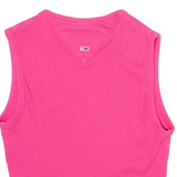 TOMMY JEANS Womens Vest Pink Sleeveless XXS