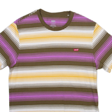 LEVI'S Striped Mens T-Shirt Green S