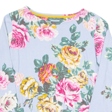 JOULES Womens Printed Top Purple Long Sleeve Floral UK 10