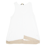 Womens Vest White Sleeveless 2XL