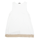 Womens Vest White Sleeveless 2XL