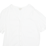 MONSOON Womens Blouse White V-Neck M