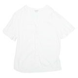 MONSOON Womens Blouse White V-Neck M