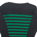 LAUREN RALPH LAUREN Womens Printed Top Green Long Sleeve Striped L