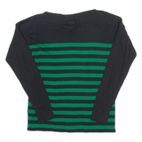 LAUREN RALPH LAUREN Womens Printed Top Green Long Sleeve Striped L