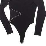REISS Womens Bodysuit Black Long Sleeve XS