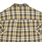 FRENCH COLLECTION Womens Printed Top Yellow V-Neck Long Sleeve Check XL