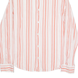 FRENCH CONNECTION Womens Printed Shirt White Long Sleeve Striped L