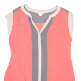 MONSOON Womens Top Pink V-Neck UK 14