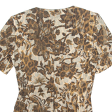 Womens Printed Blouse Brown Floral S