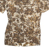 Womens Printed Blouse Brown Floral S