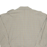 Womens Wrap Blouse Brown V-Neck Long Sleeve Check XL