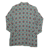 Womens Printed Shirt Black Long Sleeve Crazy Pattern L