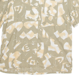 Womens Printed Blouse Green Crazy Pattern L