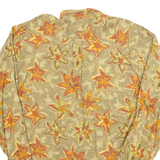 Womens Printed Blouse Green Long Sleeve Crazy Pattern XL