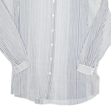 Sheer Womens Printed Blouse Grey Long Sleeve Striped M