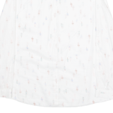 LAURA ASHLEY Womens Printed Blouse White V-Neck Long Sleeve Crazy Pattern UK 12