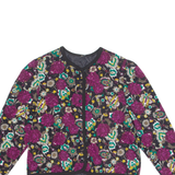 Womens Printed Blouse Purple Long Sleeve Floral M