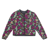 Womens Printed Blouse Purple Long Sleeve Floral M