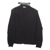 Womens Blouse Black High Neck Long Sleeve L