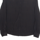 Womens Blouse Black High Neck Long Sleeve L