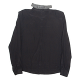 Womens Blouse Black High Neck Long Sleeve L