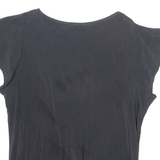 SOFT GREY Womens Top Black V-Neck UK 18