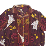 Womens Printed Blouse Brown Floral 2XL
