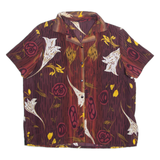 Womens Printed Blouse Brown Floral 2XL