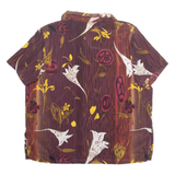 Womens Printed Blouse Brown Floral 2XL