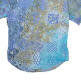 MISSA Womens Printed Blouse Blue Crazy Pattern L