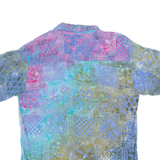 MISSA Womens Printed Blouse Blue Crazy Pattern L