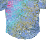 MISSA Womens Printed Blouse Blue Crazy Pattern L