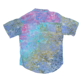 MISSA Womens Printed Blouse Blue Crazy Pattern L