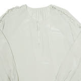 Sheer Womens Top Green Long Sleeve XL