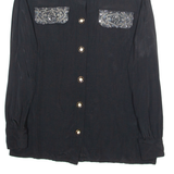 Womens Blouse Black Long Sleeve M