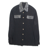 Womens Blouse Black Long Sleeve M