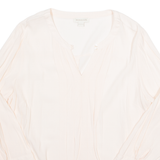 MONSOON Womens Top Pink V-Neck 3/4 Sleeve UK 14