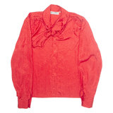 Womens Printed Blouse Red Long Sleeve Animal Print L