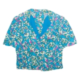 Womens Printed Blouse Blue Floral M