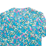Womens Printed Blouse Blue Floral M